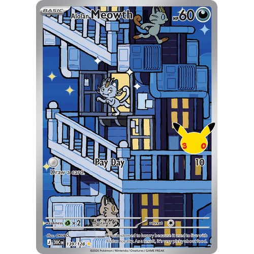 Alolan Meowth 30C 139/128 - Holo