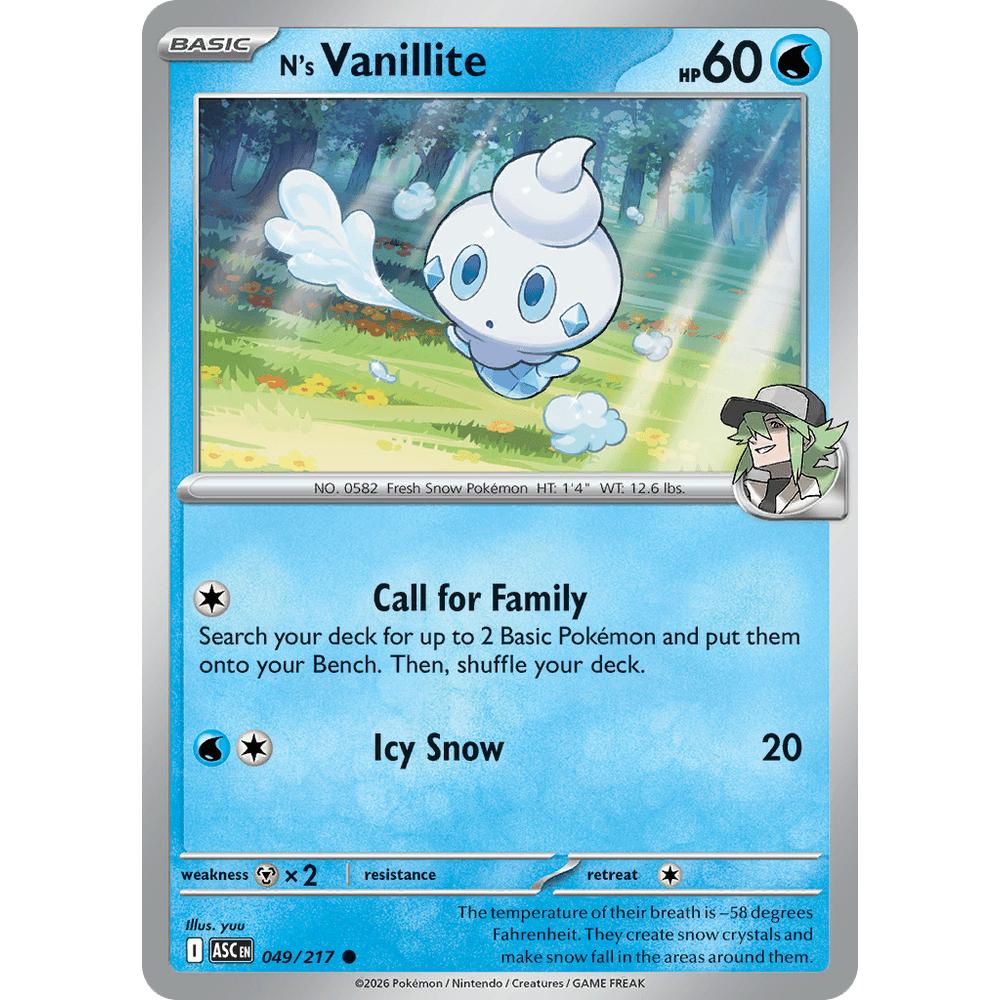 N's Vanillite ASC 049/217 - Pokeball Reverse