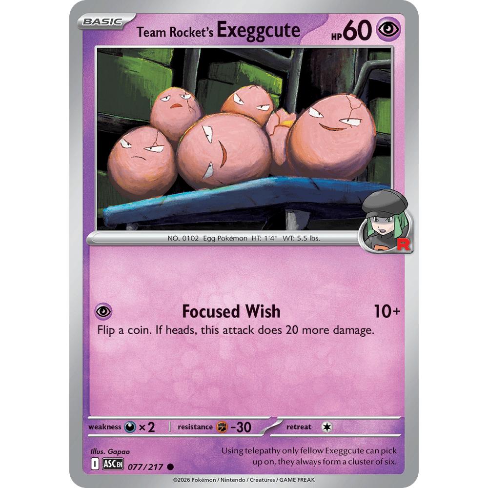 Team Rocket's Exeggcute ASC 077/217