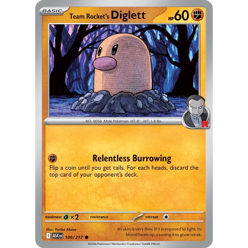 Taupiqueur de la Team Rocket ASC 100/217 - Reverse Rocket