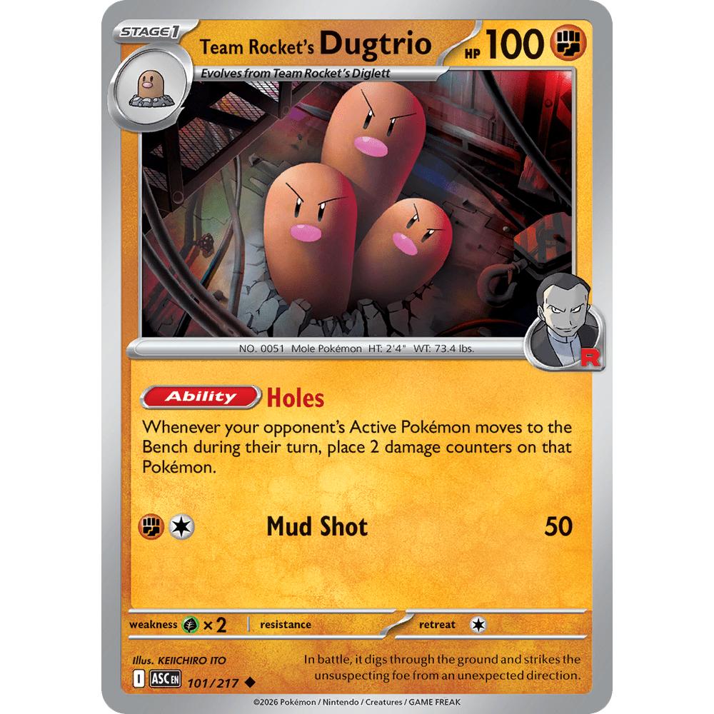 Dugtrio du Team Rocket ASC 101/217 - Énergie inversée