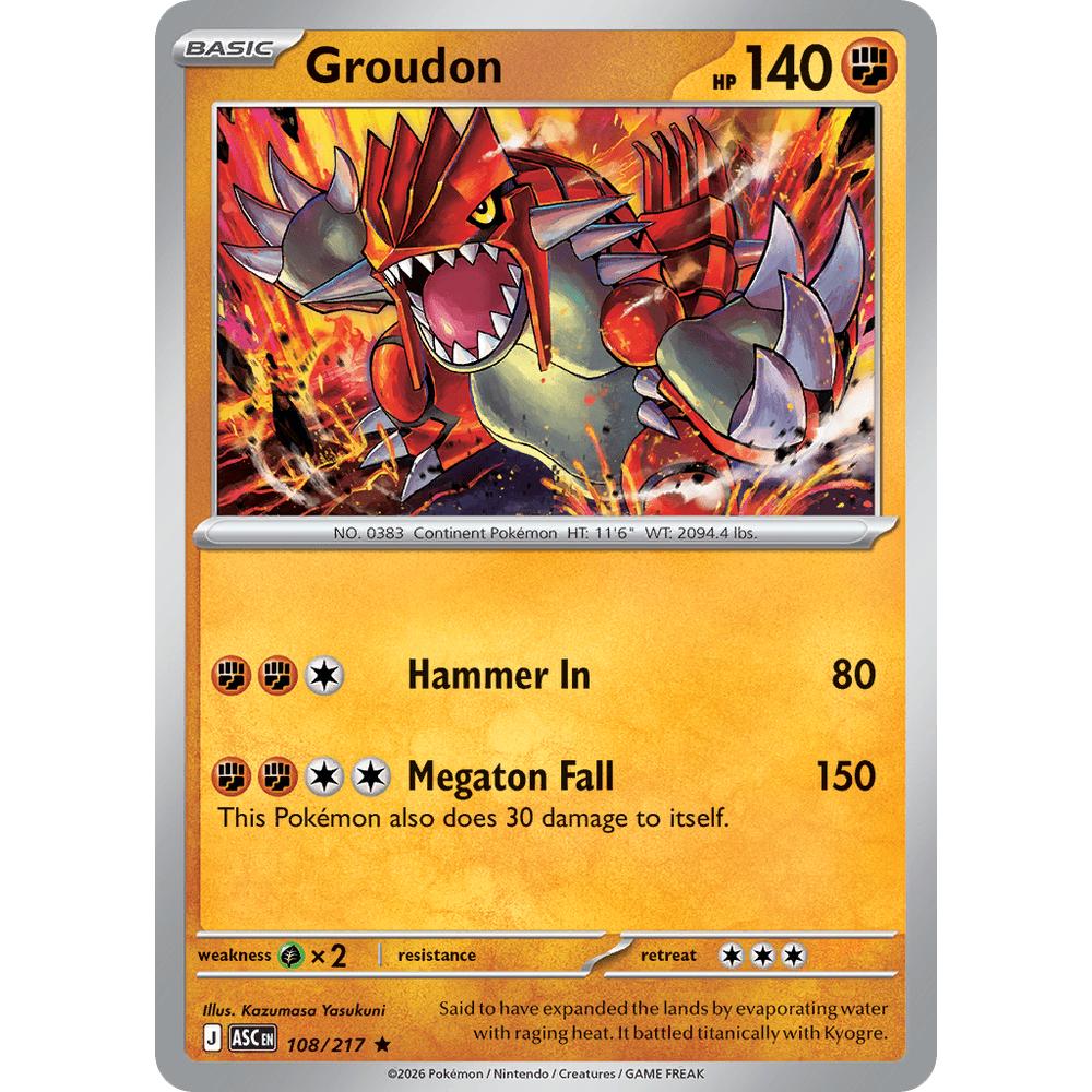 Groudon ASC 108/217 - Duskball Reverse