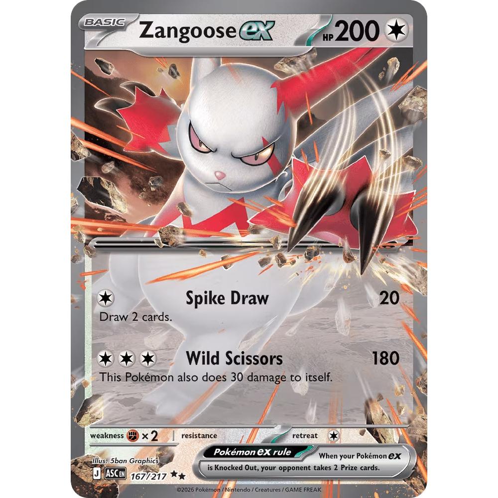 Zangoose EX ASC 167/217