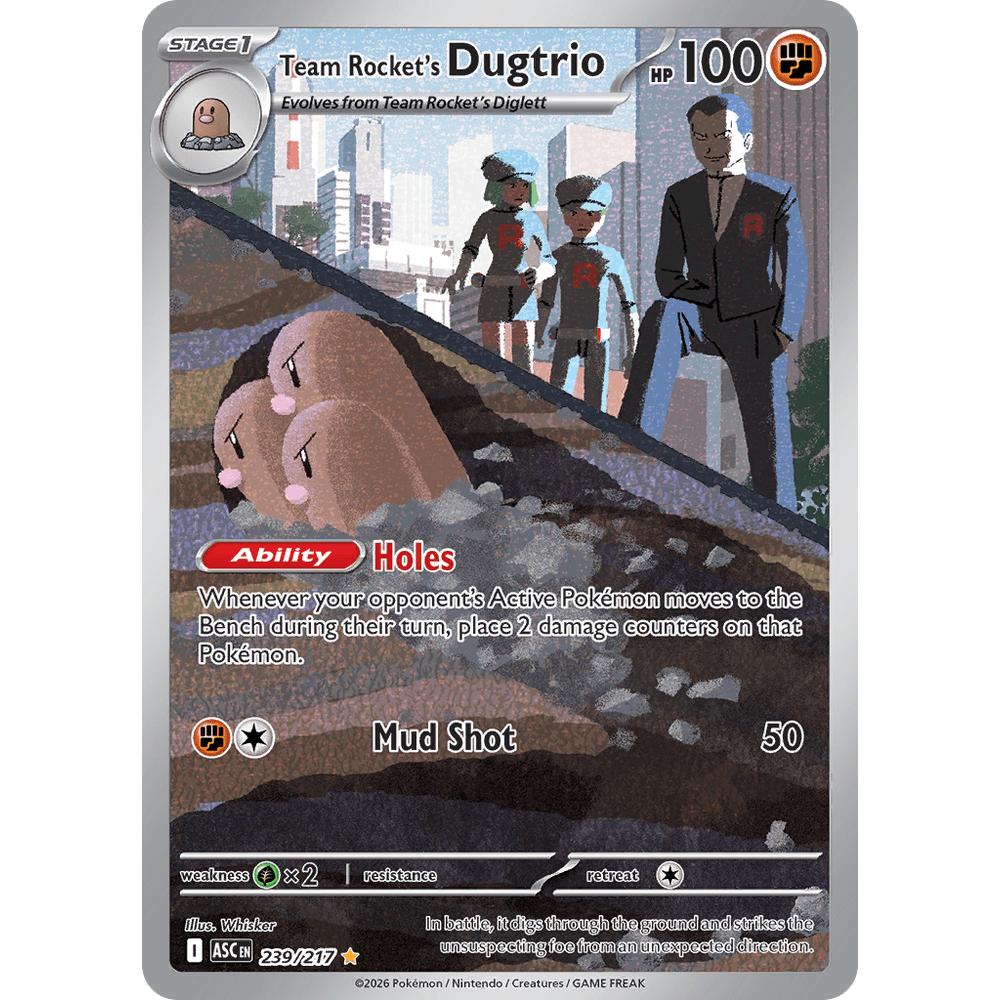 Triopikeur de la Team Rocket ASC 239/217 - Holo