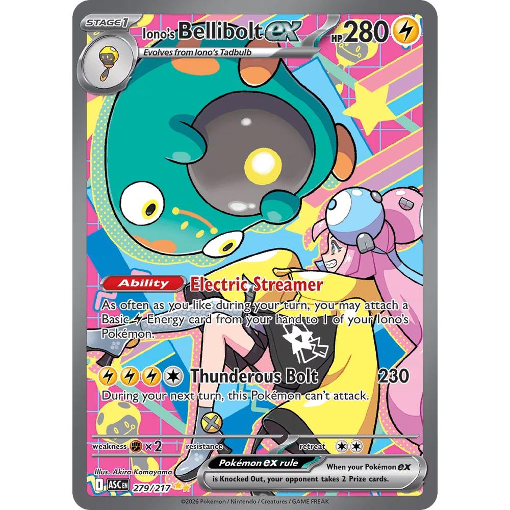Iono's Bellibolt EX ASC 279/217 - Holo