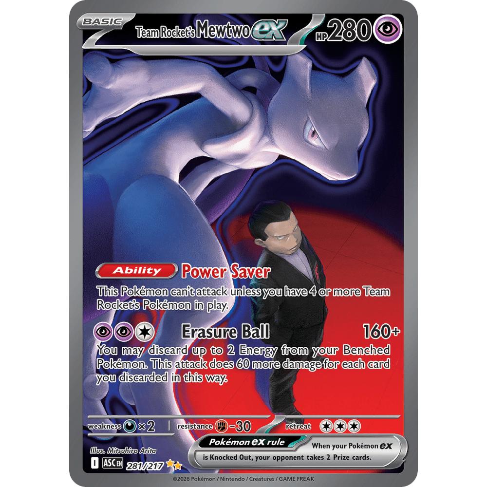 Team Rocket's Mewtwo EX ASC 281/217 - Holo