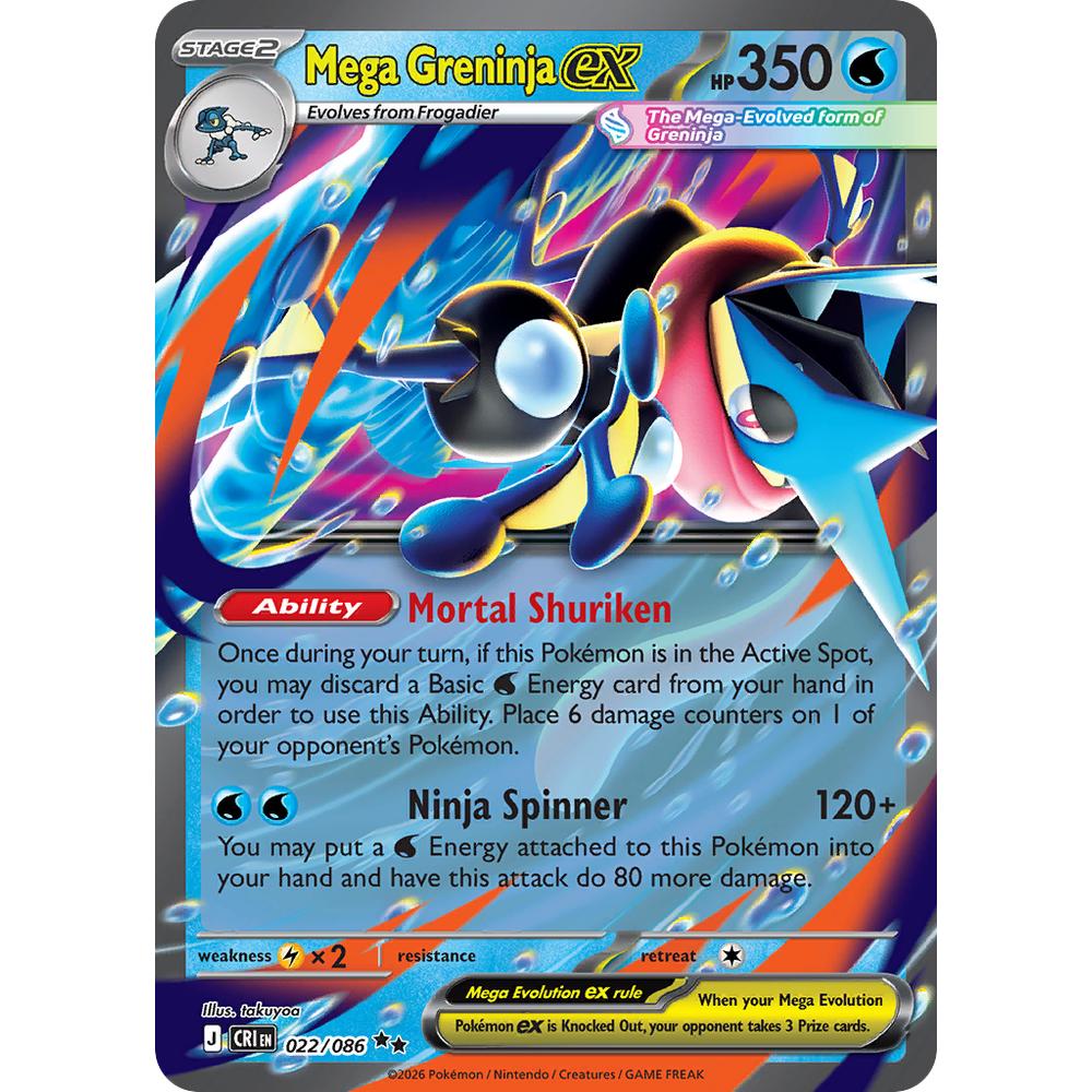 Mega Greninja ex CRI 022/086 - Holo