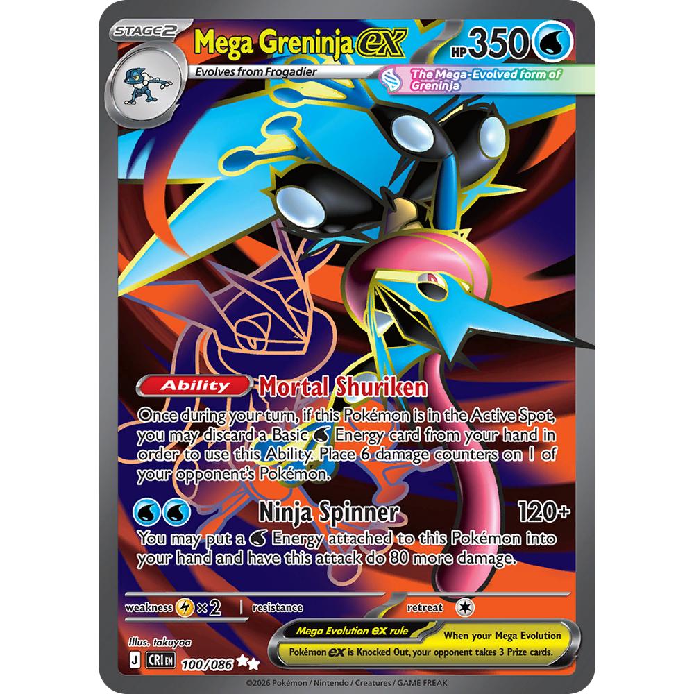 Mega Greninja ex CRI 100/086 - Holo