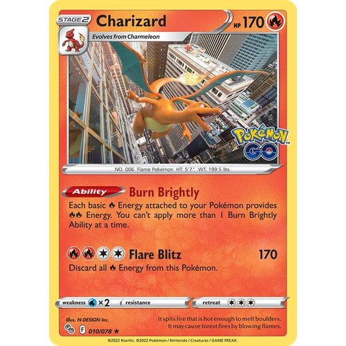 Charizard PGO 010/078 - Reverse Holo