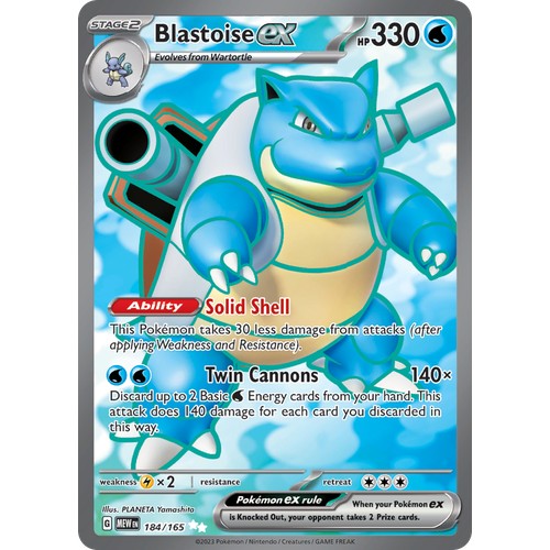 Blastoise ex MEW 184/165 - Holo