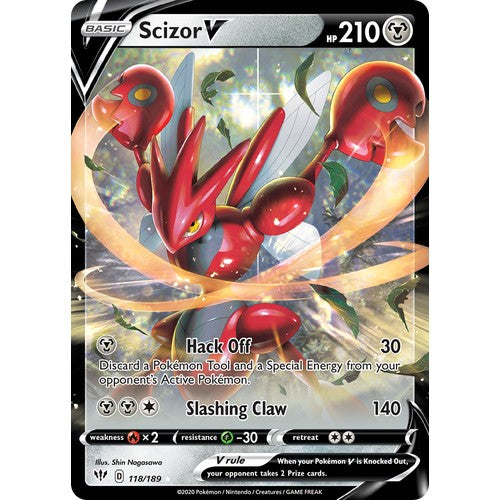 Scizor V SWSH3 118/189 - Holo