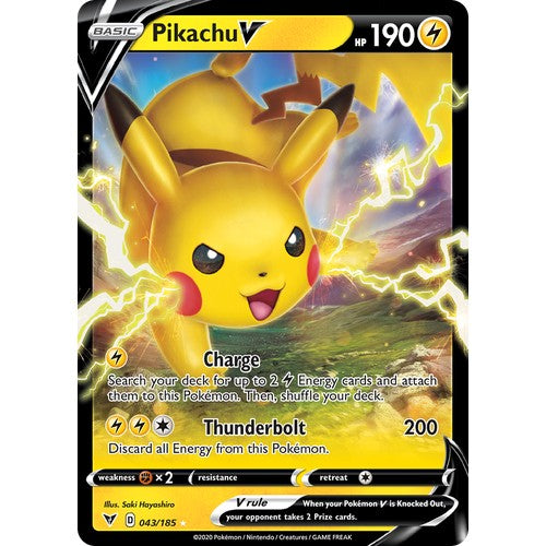 Pikachu V SWSH4 043/185 - Holo