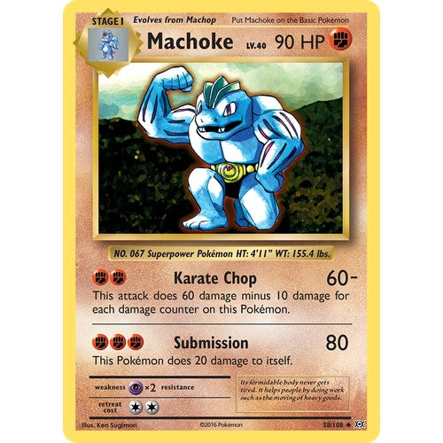Machoke XY12 58/108 - Reverse Holo