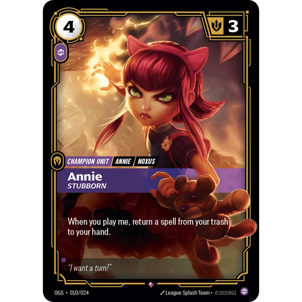 Annie, Stubborn OGS 010/24