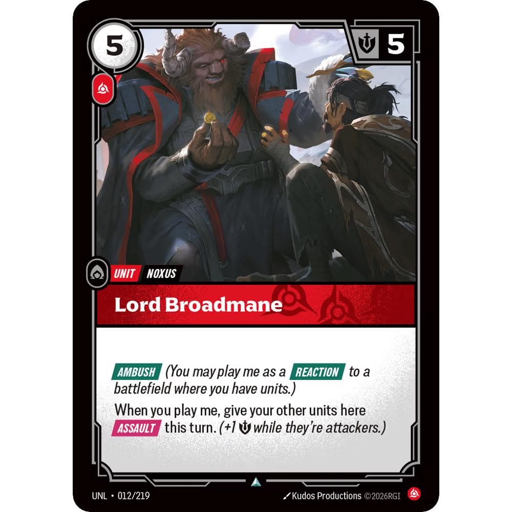 Lord Broadmane UNL 012/219