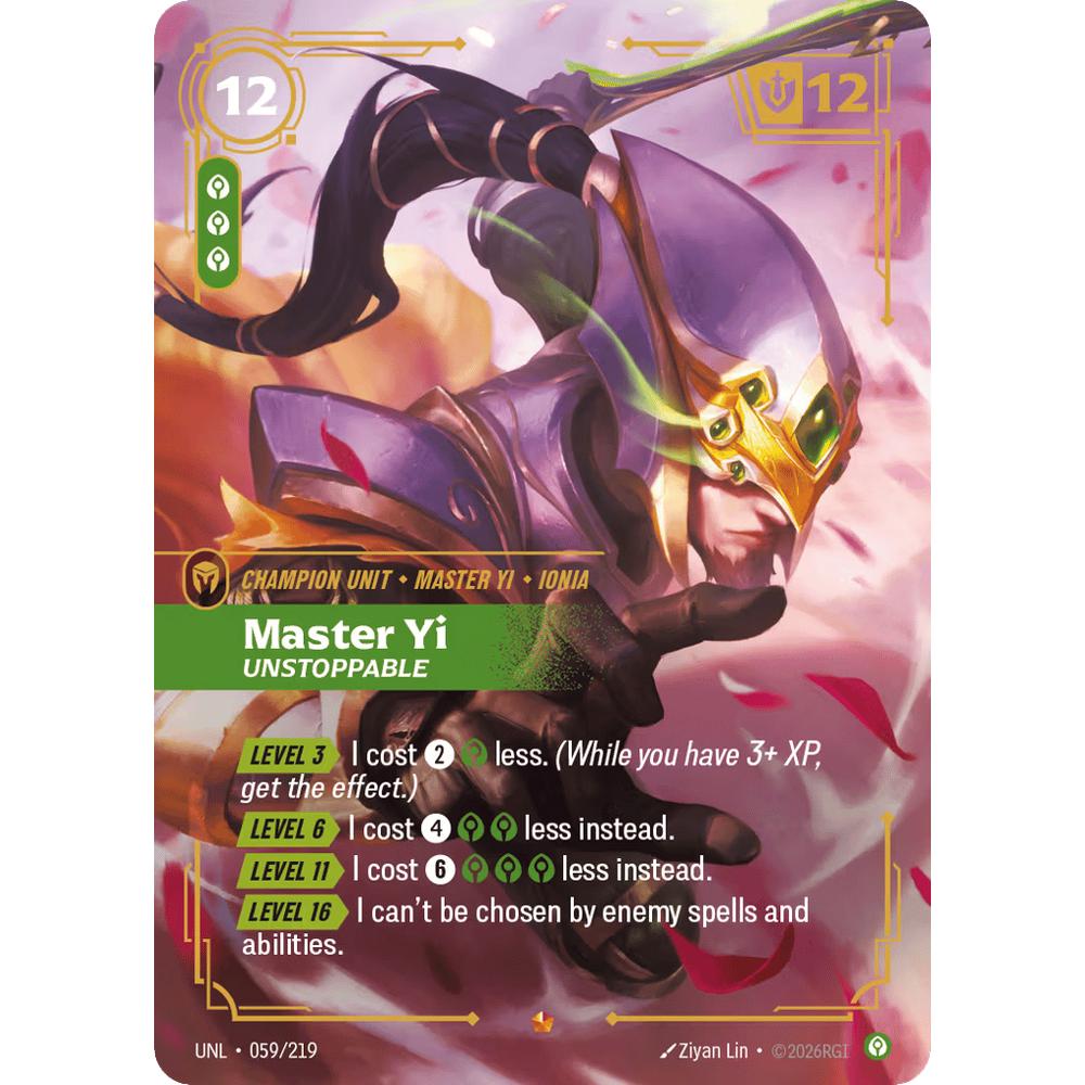 Master Yi, Unstoppable UNL 059/219 - Foil