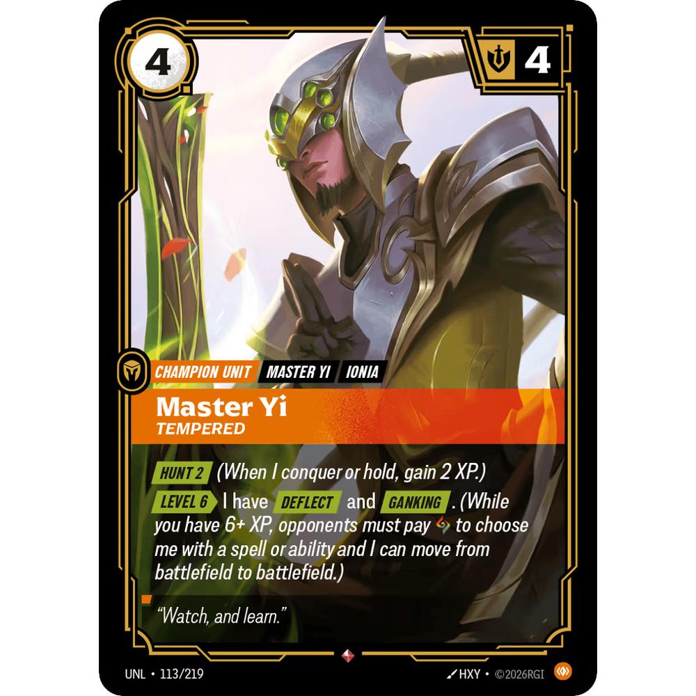 Master Yi, Tempered UNL 113/219 - Foil