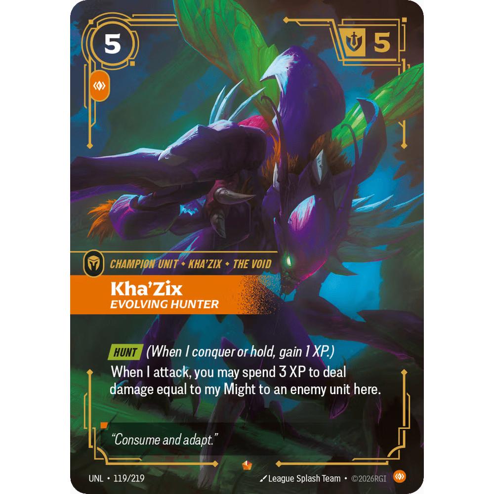 Kha'zix, Evolving Hunter UNL 119/219 - Foil