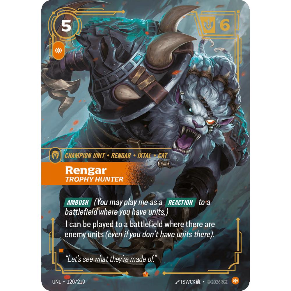 Rengar, Trophy Hunter UNL 120/219 - Foil