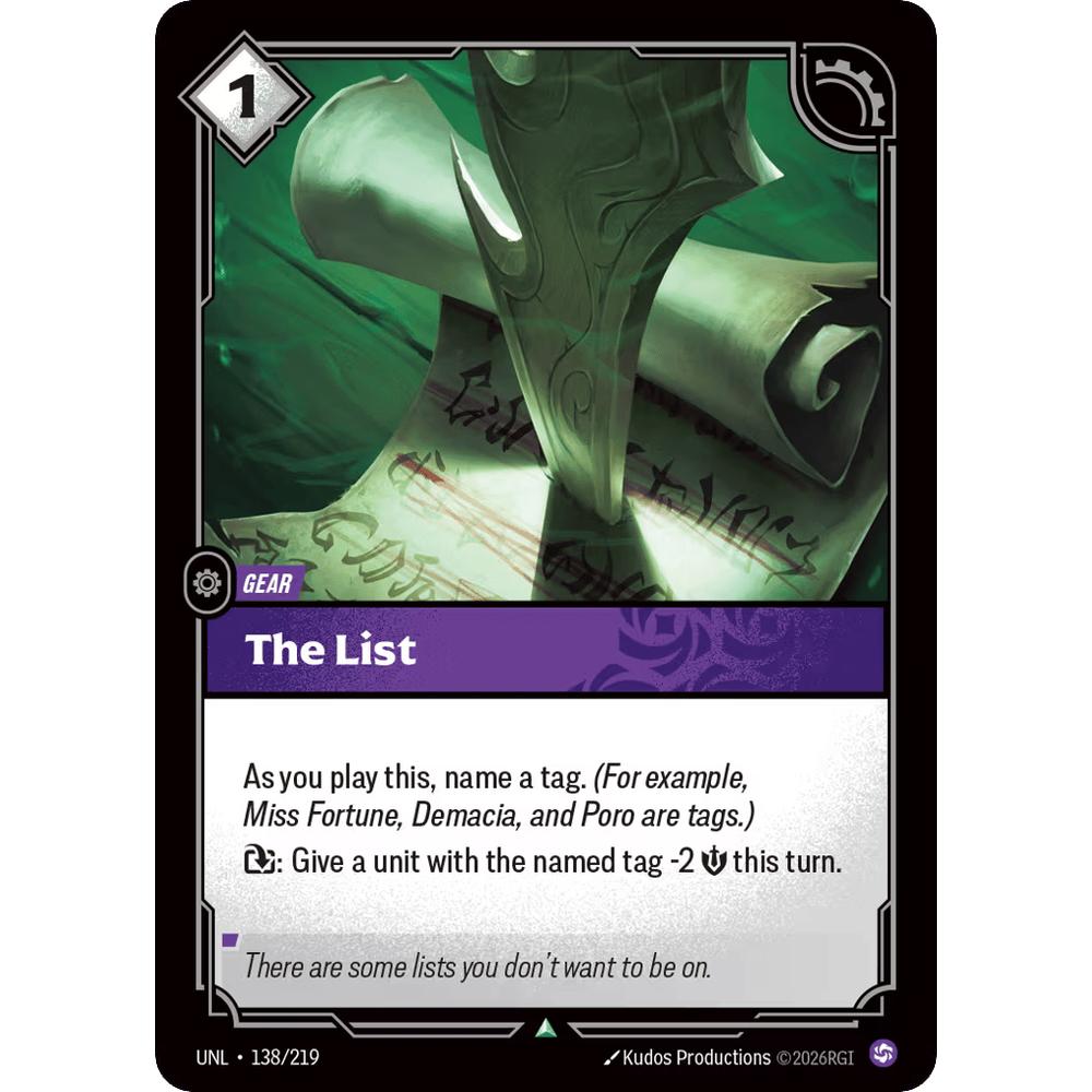 The List UNL 138/219 - Foil