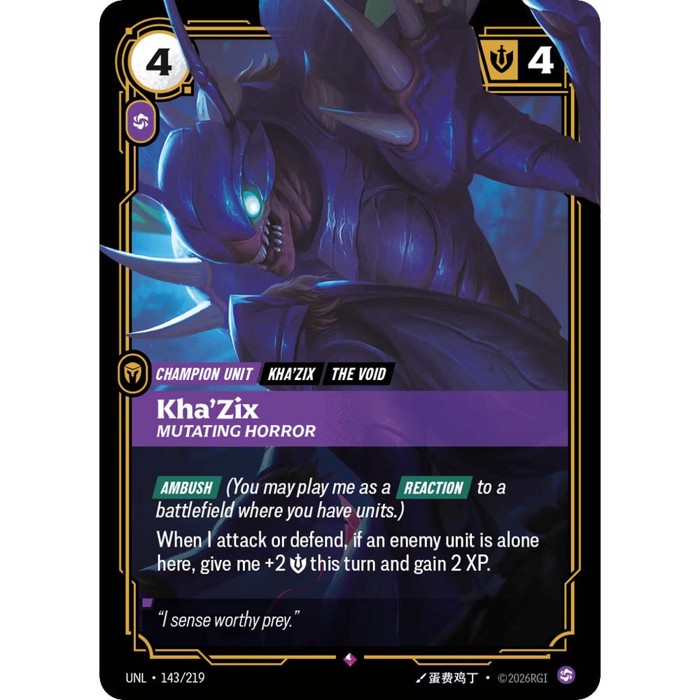 Kha'zix, Mutating Horror UNL 143/219 - Foil