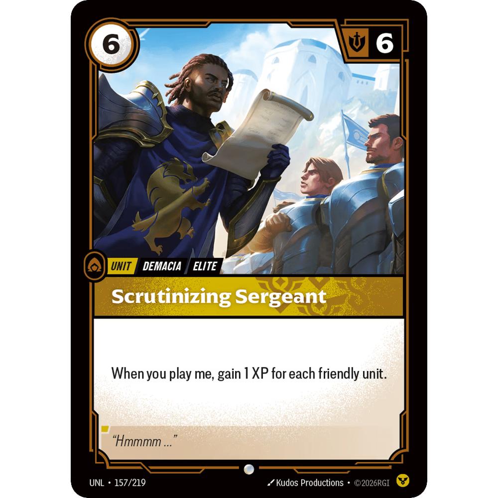 Scrutinizing Sergeant UNL 157/219 - Foil