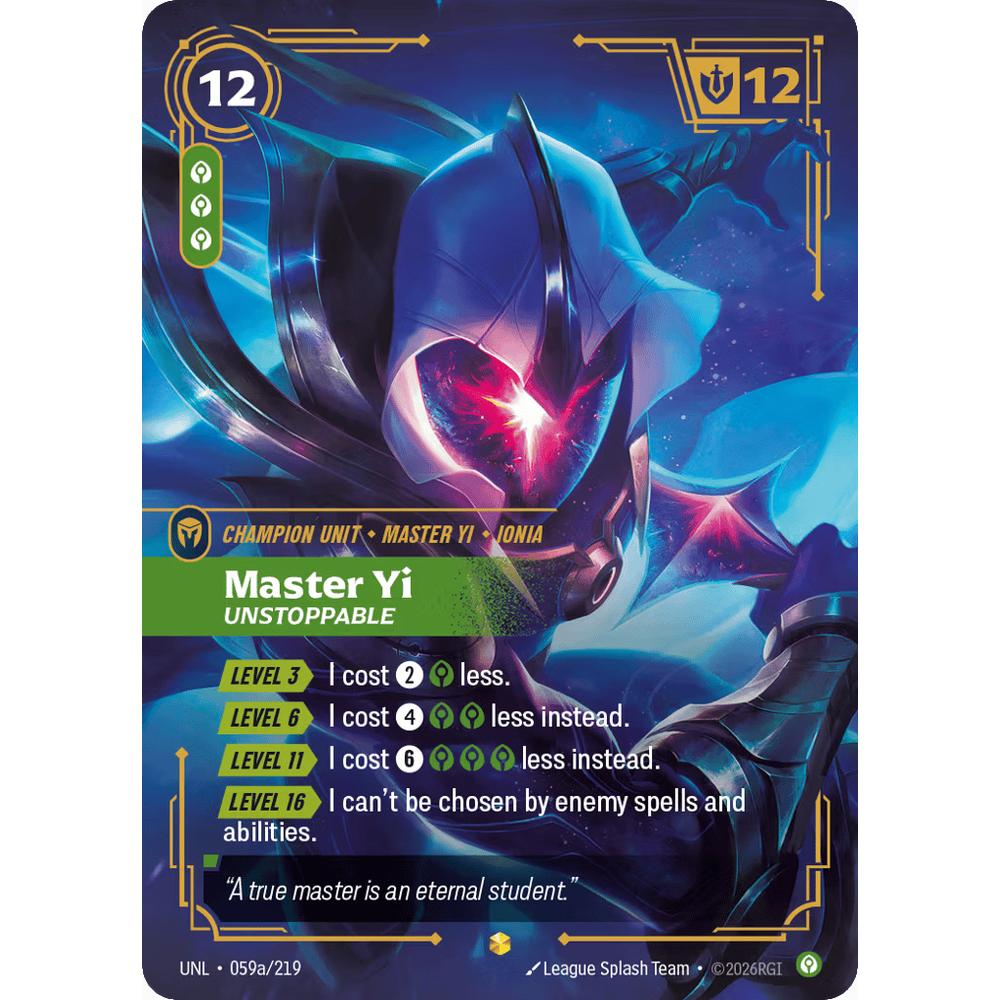 Master Yi, Unstoppable UNL 059a/219 - Foil