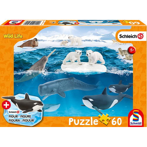 Schleich: Arctic Adventure Puzzle (60 Pieces) including 1 figure
