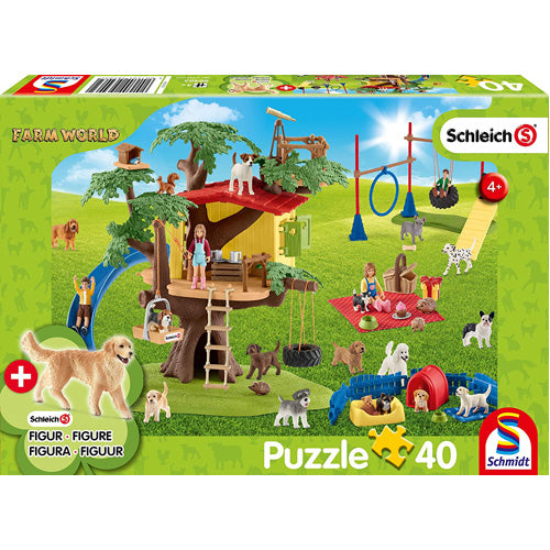 Schleich: It's a Dogs' Life Puzzle (40 Pieces) including 1 figure