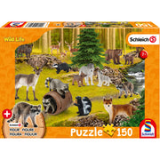 Schleich: Woodland Wildlife Puzzle (150 pieces) inc. 1 figure