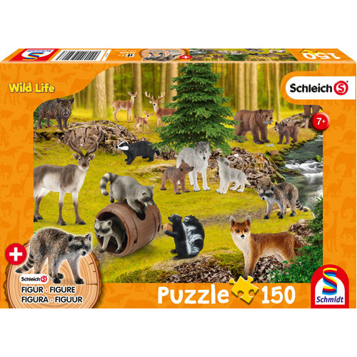 Schleich: Woodland Wildlife Puzzle (150 pieces) inc. 1 figure