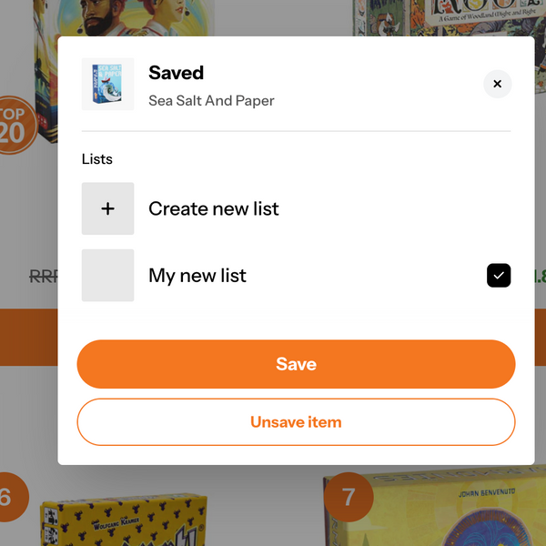 Choose a list to add to