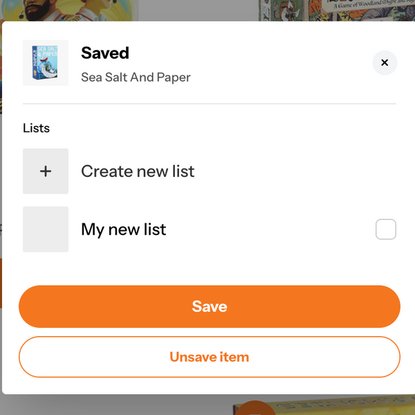 Or tap "Create new list"