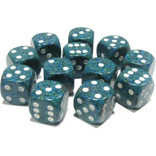 Sea: Speckled D6 Set of 12 (16mm)