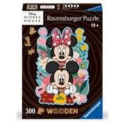 Shaped Mickey & Minnie Mouse, Wooden 300pc