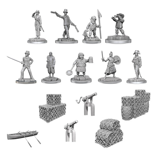 Ship's Crew Boxed Set: WizKids Deep Cuts Unpainted Miniatures (W19)