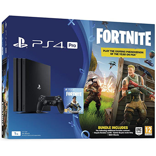 Sony PS4 Pro 1TB + Fortnite Royal Bomber Pack - Black (UK) - PS4