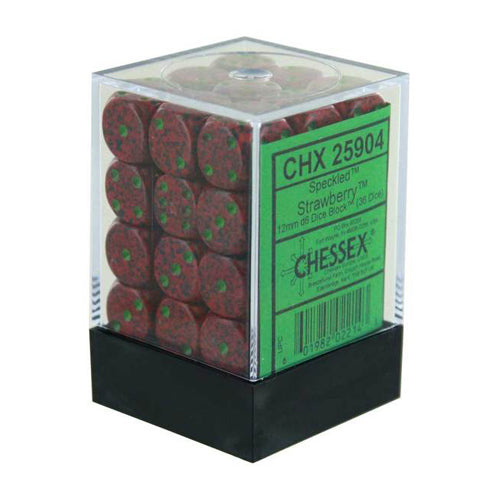 Speckled D6 Set of 36 : Strawberry