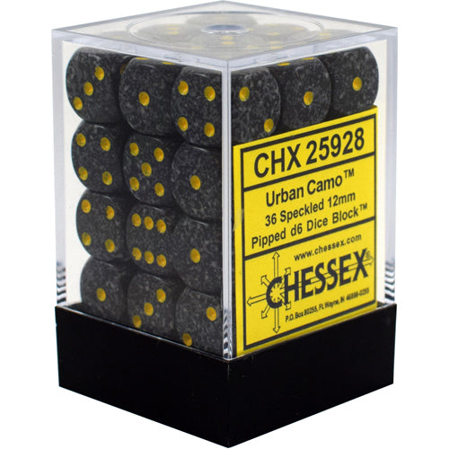 Speckled D6 Set of 36 : Urban Camo