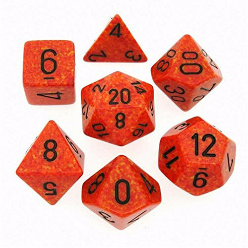 Speckled Poly 7 Set: Fire