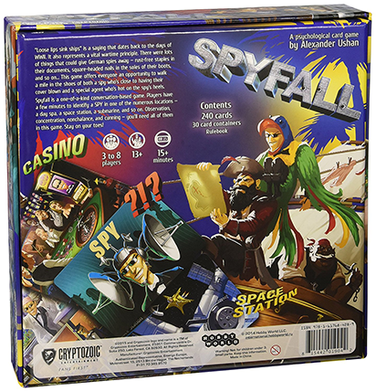 Spyfall - Back of the box