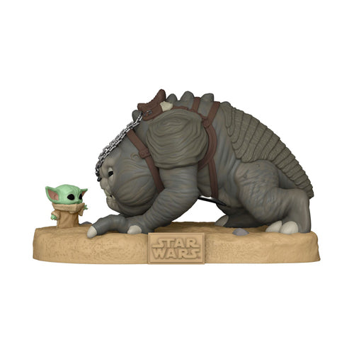 Star Wars: The Book of Boba Fett Super Sized Jumbo POP! Vinyl Figure Grogu with Rancor 25 cm