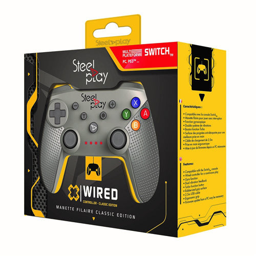 Steelplay - Wired Controller Classic SN Grey - Nintendo Switch