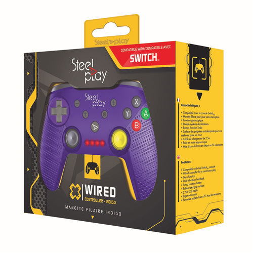 Steelplay - Wired Controller GCube Purple - Nintendo Switch