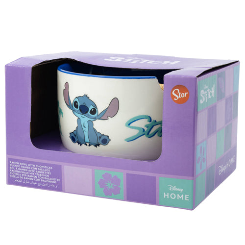 Stitch Young Adult Dolomite Ramen Bowl with Chopsticks in Giftbox