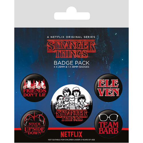Stranger Things Pin-Back Buttons 5-Pack Characters