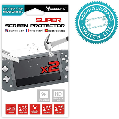 Subsonic Switch Lite Super Screen Protector (Pack of 2) - Nintendo Switch Lite