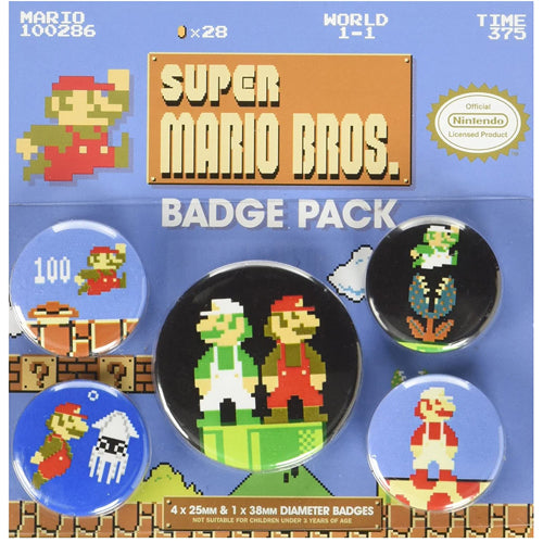 Super Mario Bros Badge pack