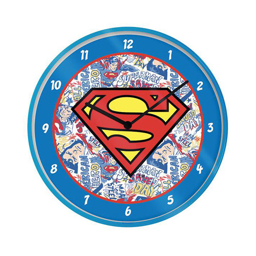 Superman Logo 10'' Clock