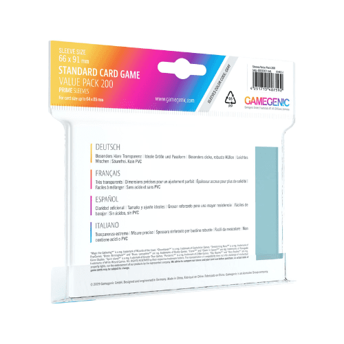 Gamegenic Value Pack Standard Sleeves (200 ct.)